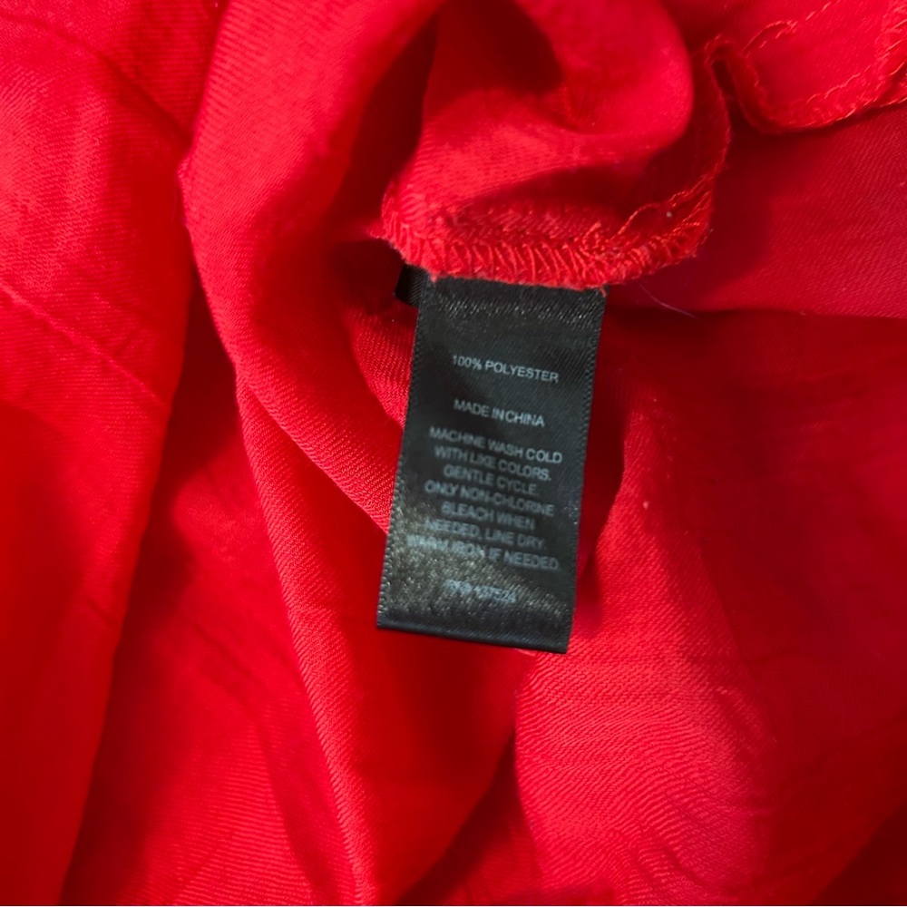 4/$15 Express red blouse - Picture 3 of 7